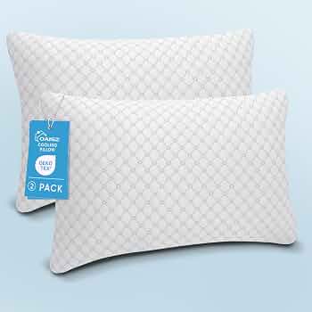 Shredded Memory Foam Bed Pillows Queen Size Set of 2 for Sleeping
