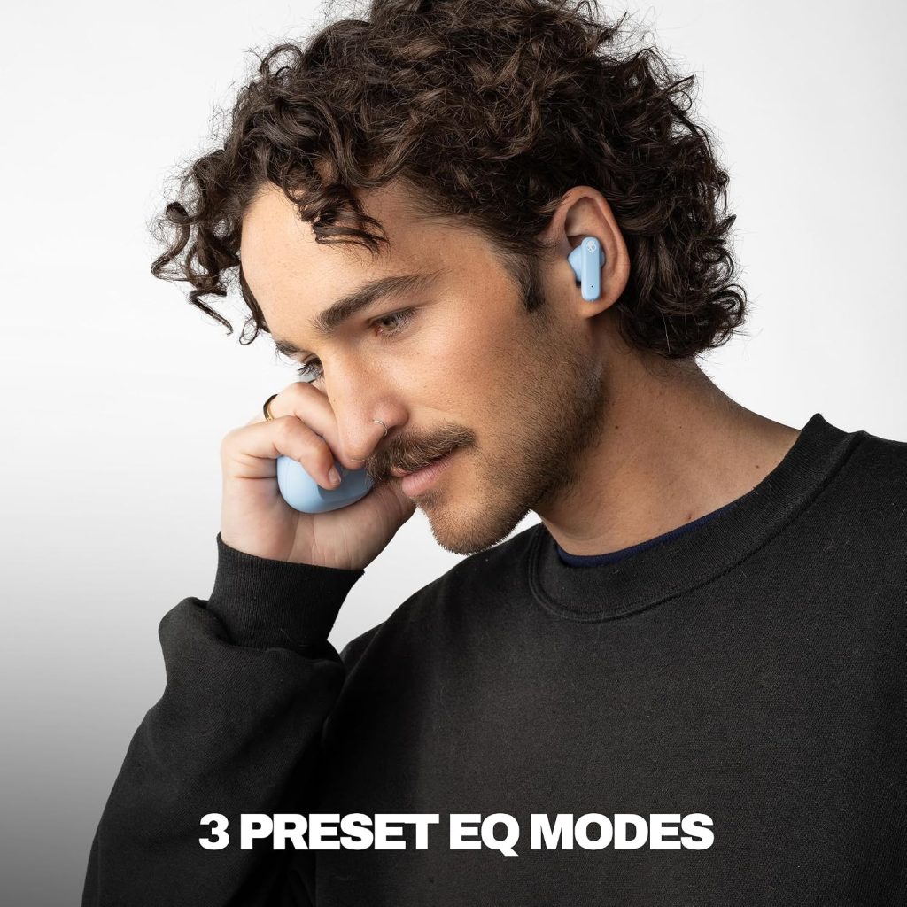 Skullcandy Smokin’ Buds Wireless Noise Isolating Earbuds – Preppy Blue
