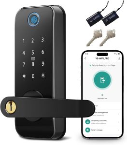 Smart Fingerprint Door Lock with Handle – Keypad and Built-In Wi-Fi