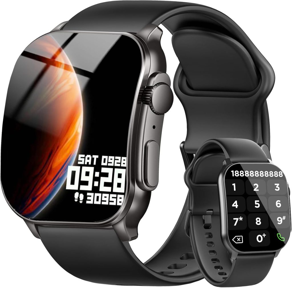 Smart Watch for Men,Bluetooth Answer/Make Calls, 2.01″ AMOLED Curved Screen