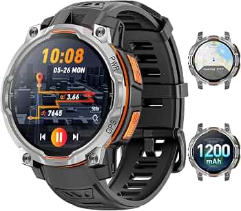 Smart Watches for Men GPS & Offline Maps,1.46”Military Smartwatch 1200mAh