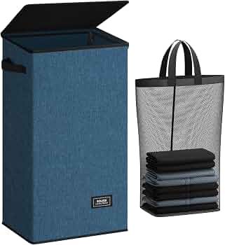 SOLEDI 100L Laundry Hamper with Lid, Large Collapsible Laundry Basket
