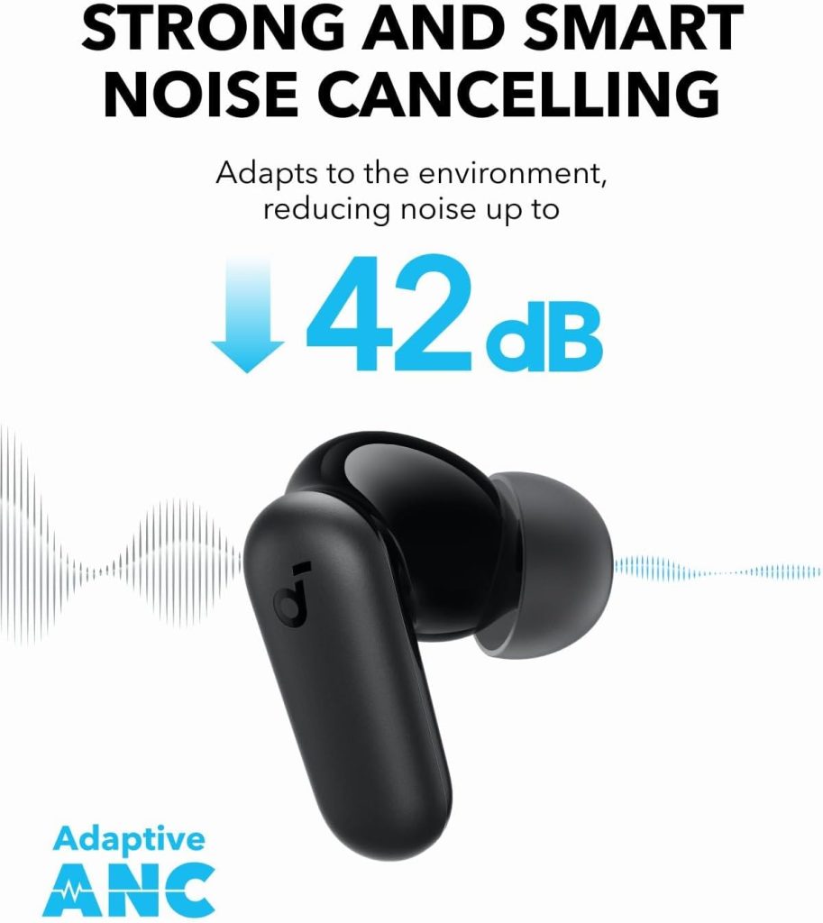 Soundcore P30i by Anker Noise Cancelling Earbuds, Hands-Free Viewing