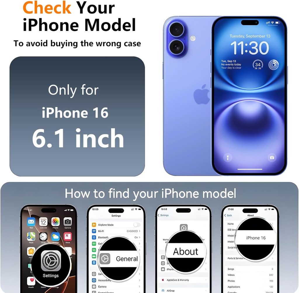 SPIDERCASE Magnetic for iPhone 16 Case,Built-in Kickstand,Orange