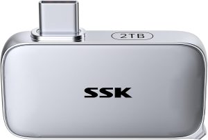 SSK USB-C Drive 2TB Portable SSD External Solid State Drive Up to 1050MB/s