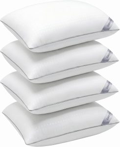 Standard Size Bed Pillows for Sleeping Set of 4,4 Pack Great Support Luxury Hotel Pillows for Side,Stomach and Back Sleepers(4 Pack)