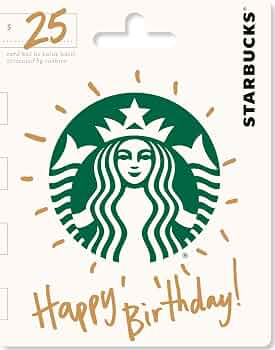 Starbucks Happy Birthday Physical Gift Card – $25