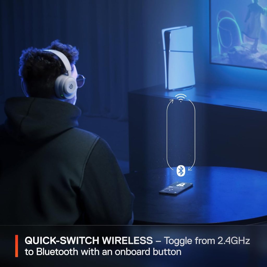 SteelSeries Arctis Nova 5P Wireless Multi-System Gaming Headset – White