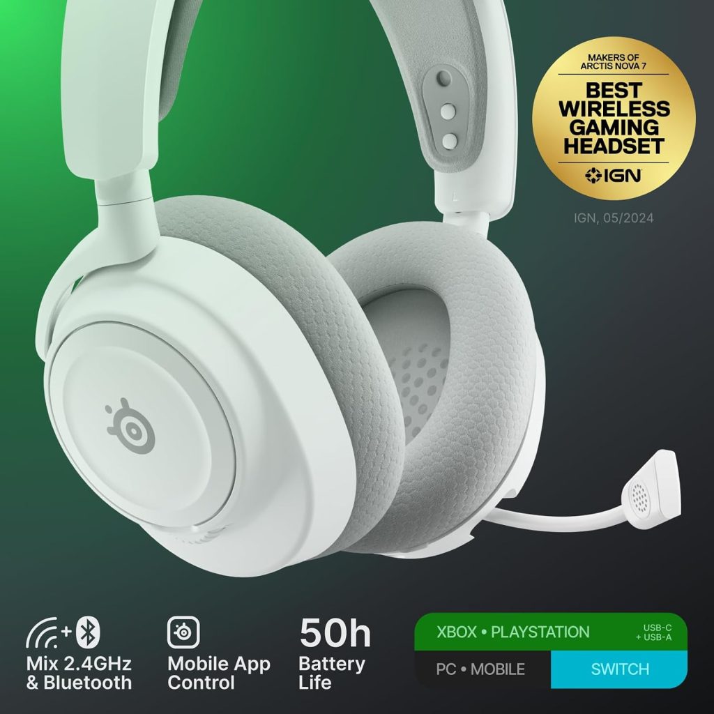 SteelSeries Arctis Nova 7X Wireless Gen 2 Gaming Headset – White