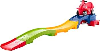 Step2 Up & Down Rapid Ride & Hide Roller Coaster Toy for Kids, 9 Ft Track