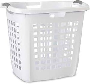 Sterilite Ultra™ Easy Carry Plastic Open Laundry Hamper, White, 4 Pack