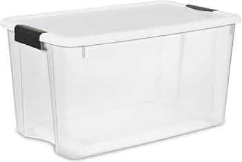 Sterilite Ultra Latch Box with Lids for Home and Office, 70 Quart, 4-Pack