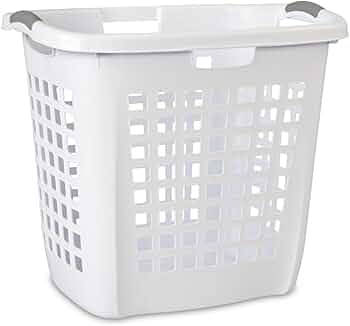 Sterilite Ultra™ Easy Carry Plastic Open Laundry Hamper, White, 4 Pack