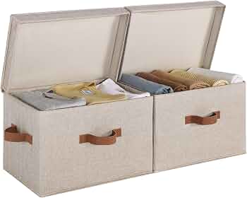 StorageWorks Fabric Storage Bins with Lids, Closet Storage Bins