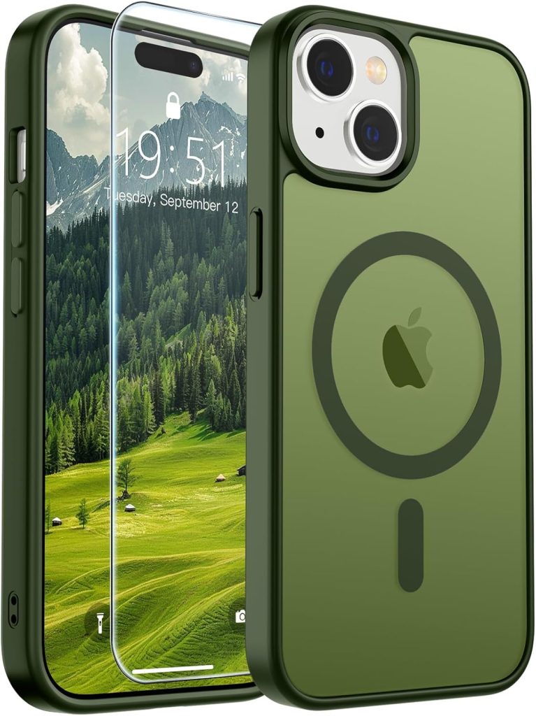 SUPFINE Magnetic for iPhone 15 Case Cangling Green