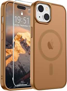 SUPFINE Magnetic for iPhone 15 Case Brown