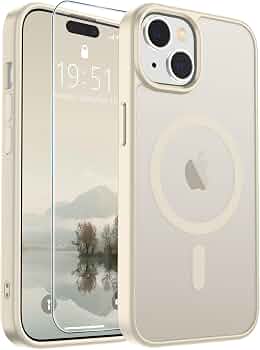 SUPFINE Magnetic for iPhone 15 Case Antique White