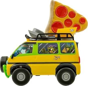 Teenage Mutant Ninja Turtles Toy, Pizza Blaster RC Vehicle with 6 Foam Pizza Launchers, TMNT Remote Control Toy for Kids, Mutant Mayhem, Ages 5+