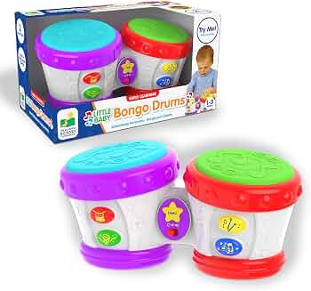 The Learning Journey Early Learning – Little Baby Bongo Drums – Electronic Musical Toddler Toys & Gifts for Boys & Girls Ages 12 Months & Up – Award Winning Musical Learning Toy, Multi