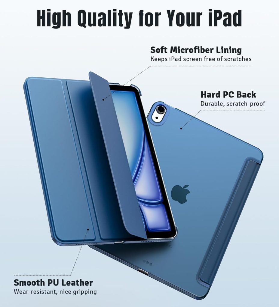 TiMOVO Case for iPad Air 11 Inch M4/M3/M2, Air 5th/4th Gen 10.9″,Abyss Blue