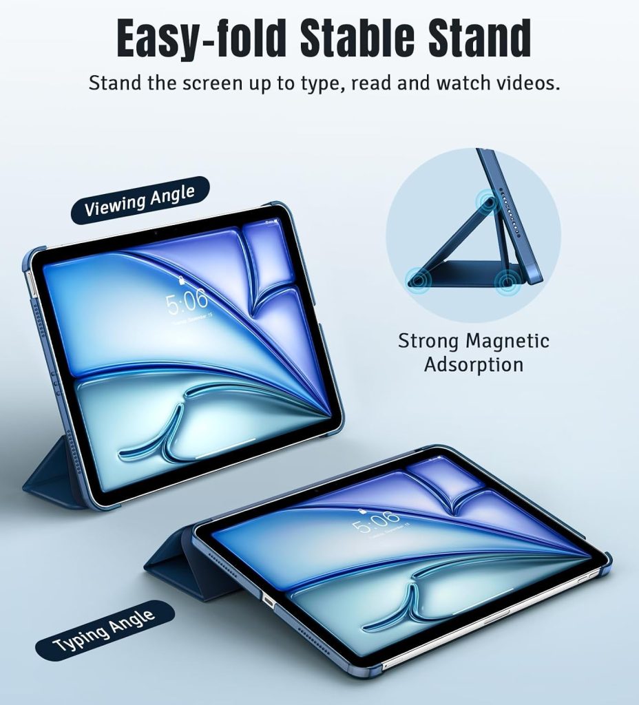 TiMOVO Case for iPad Air 11 Inch M4/M3/M2, Air 5th/4th Gen 10.9″,Abyss Blue