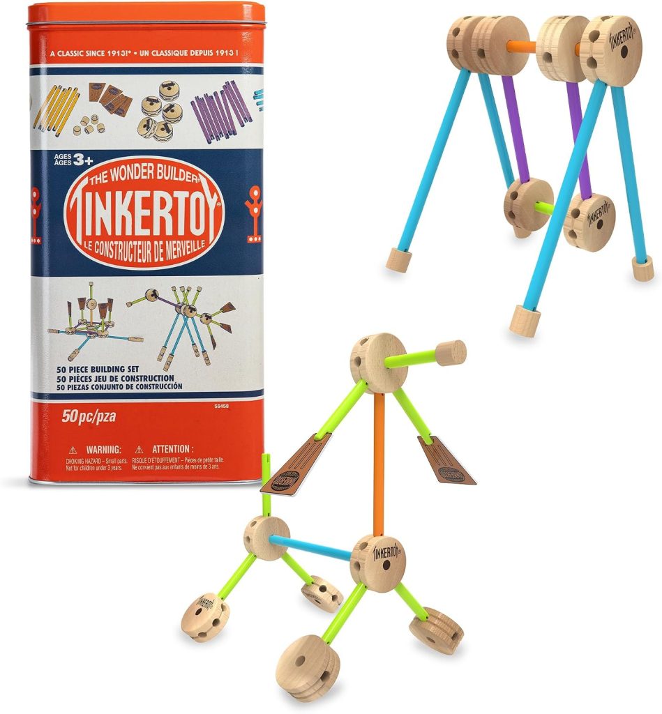 Tinkertoy – Retro Building Set Tin – 50 Pieces
