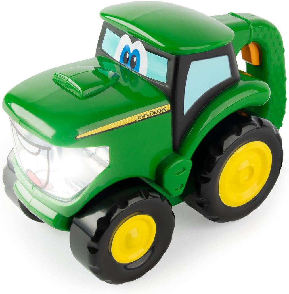 TOMY John Deere Johnny Tractor Toy Flashlight – 2-in-1 Kids Flashlight and Toy Tractor with Free Rolling Wheels – Officially Licensed John Deere Toys- Ages 18 Months and Up
