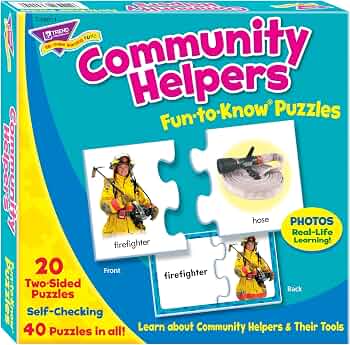 Trend Enerprises Community Helpers Fun-to-Know Puzzles, 20 Two-Piece Sets