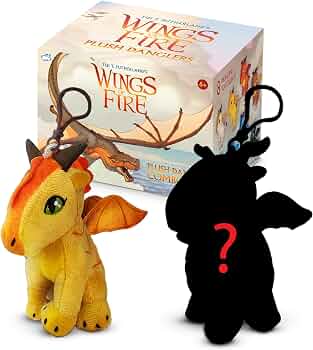 Tui T. Sutherland’s – Wings of Fire Dragon Plush Danglers – Sunny & Mystery Dragon Combo Box – Soft Stuffed Animal Dangler Toy – Collectible Dragon Plushies for Kids – 2 Dragons Per Box