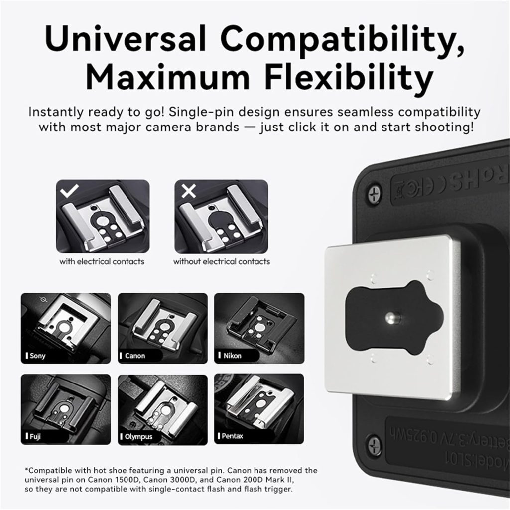 ULANZI SL03 Camera Mini Flash, Speedlite Video Light GN8 6500K for DSLR