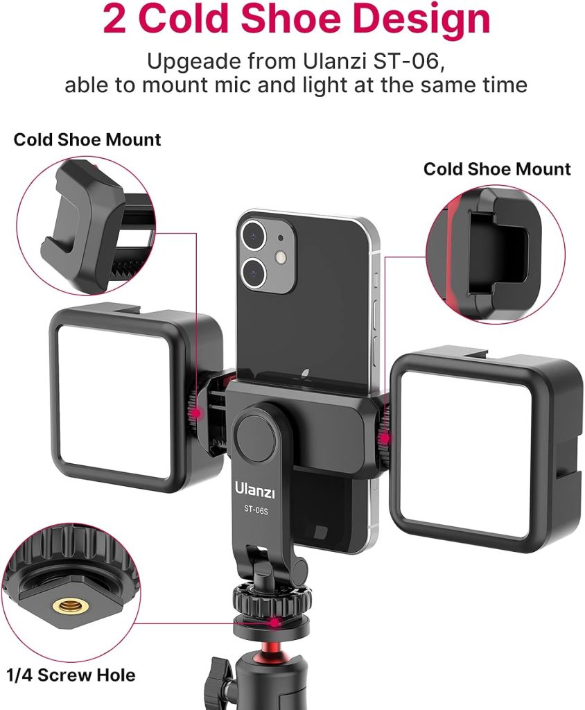 ULANZI ST-06S Phone Tripod Mount Holder for iPhone