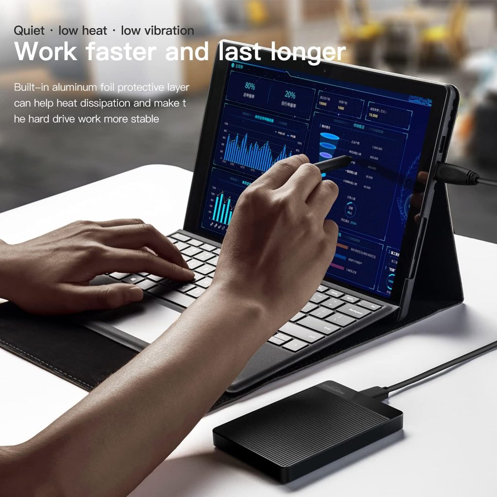 UnionSine 1TB Ultra Slim Portable External Hard Drive HDD-USB 3.0