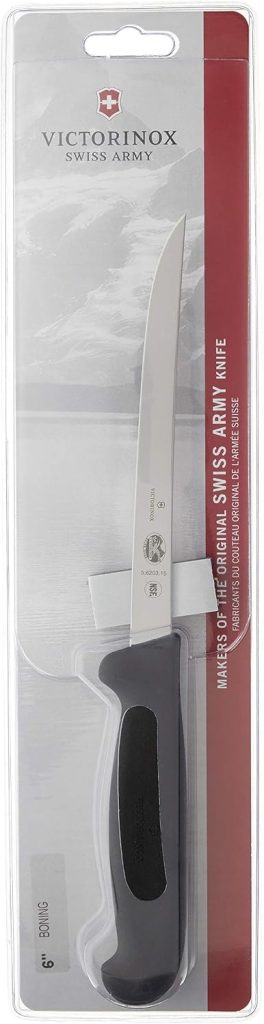 Victorinox Fibrox 6-In Curved Boning & Fillet Knife, Flexible Steel Blade