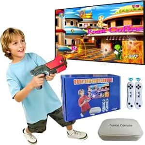 Video Game Console for Kids with Light Gun, 100+ Sports & Shooting TV Games