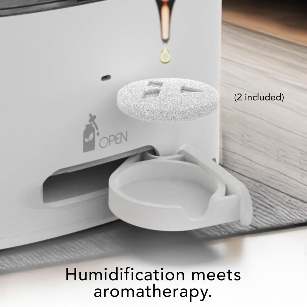 Vornado MISTIC 8 Whole Room Ultrasonic Humidifier, Top-Fill, Aromatherapy, 2-Gallon Tank, 3-Gallon Output, Warm or Cool Mist Humidifier, Automatic Humidity Control, Included Scent Pads