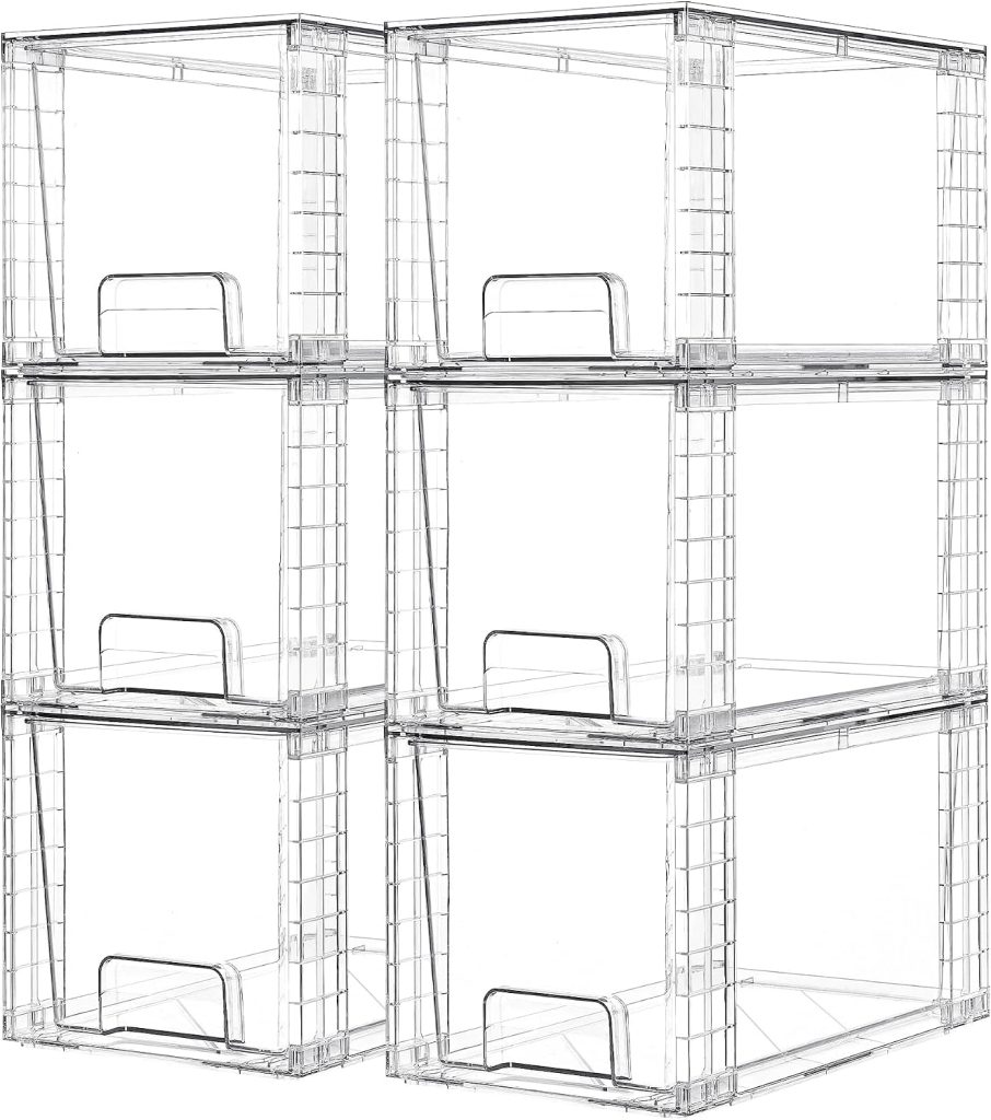 Vtopmart 6 Pack Large Stackable Storage Drawers