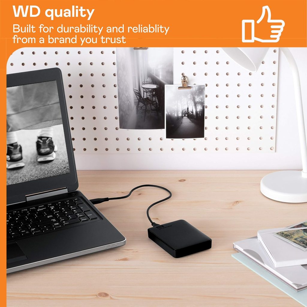 WD 6TB Elements Portable External Hard Drive for Windows, USB 3.2 Gen 1/USB 3.0 for PC & Mac, Plug and Play Ready – WDBHJS0060BBK-WESN