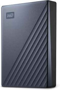 WD 6TB My Passport Ultra Blue, Portable External Hard Drive, Backup Software with Defense Against ransomware, and Password Protection, USB-C and USB 3.1 – WDBEJA0060BBL-WESN