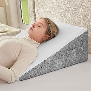 Wedge Pillow for Sleeping, 24 x 24 x 10 Inch Bed Wedge