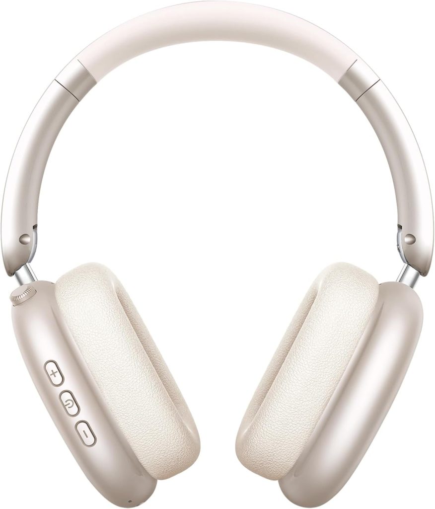 Wentronic Y01 Wireless Noise Canceling Headphones Bluetooth 5.3 Over Ear Headphones with Microphone, Hi-Res Audio, 48H Playtime, Foldable Comfortable Earpads,Compatible with iOS,Android,PC, Starlight