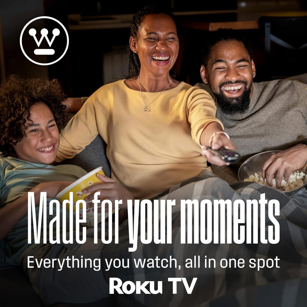 Westinghouse QLED Roku 32 Inch Smart TV, HD, Dolby Audio, AirPlay 2, Alexa