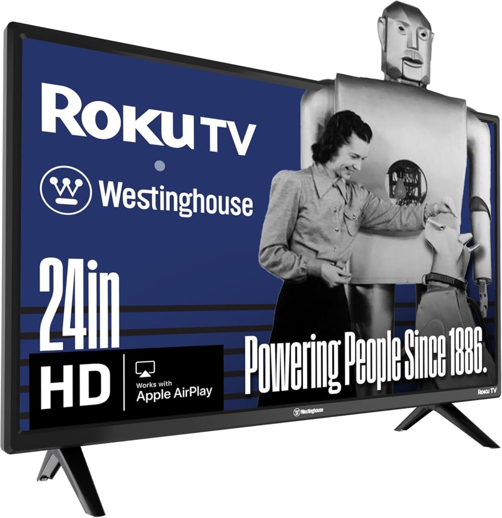 Westinghouse Roku 24 Inch HD Smart TV, Dolby Audio, Apple AirPlay, Alexa