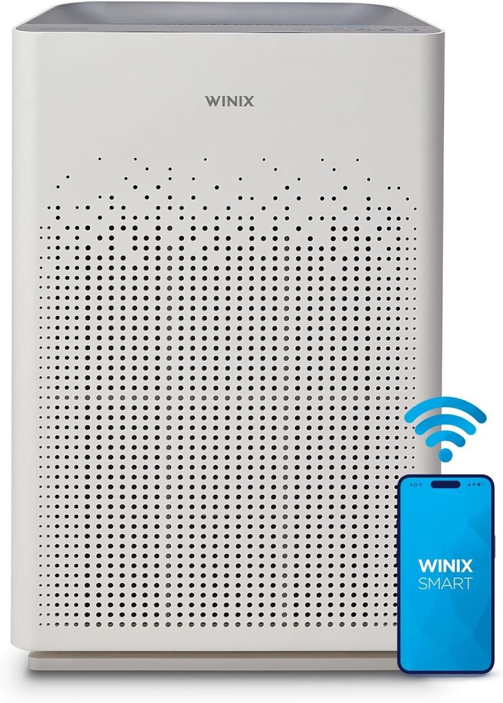 WINIX 5520 Air Purifier for Home Large Room Up to 1882 Ft² in 1 Hr With Air Quality Monitor, True HEPA, High Deodorization Carbon Filter and Auto Mode, Captures Pet Allergies, Smoke, Dust.