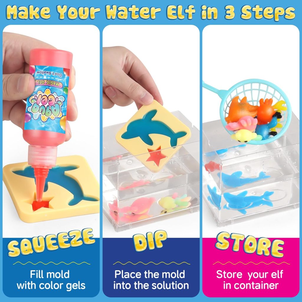 wookidel Magic Gel Water Elf Toy Kit, Squishy Toys Making Crafts for Kids