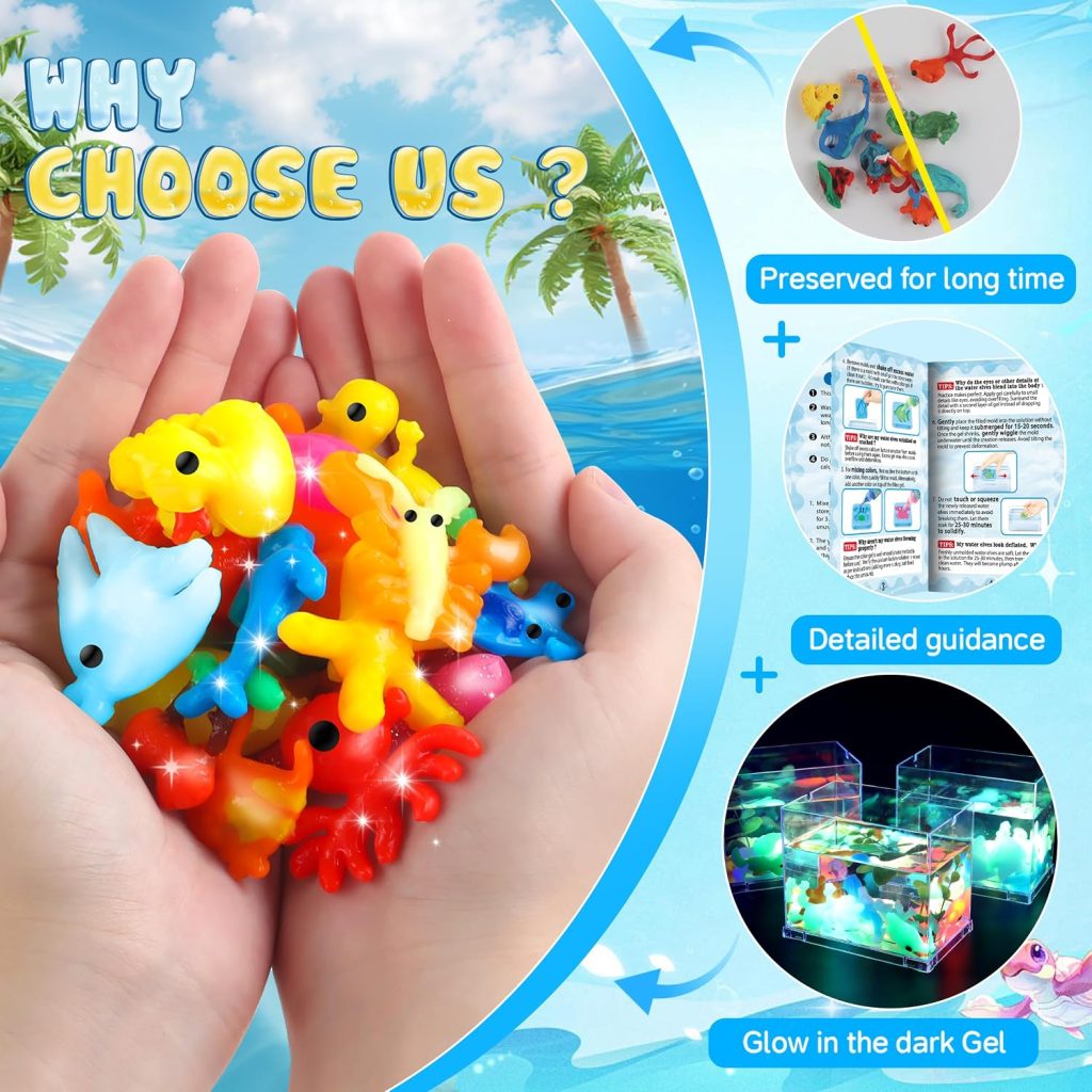 wookidel Magic Gel Water Elf Toy Kit, Squishy Toys Making Crafts for Kids
