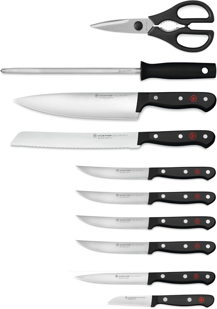 Wüsthof Gourmet 11-Piece Knife Block Set, Beech Wood