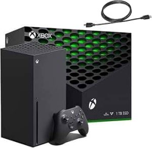 Xbox Series X 1TB Gaming Console Console + 1 Wireless Controller – Backward Compatible with Thousands of Games, Fine-Tuned Performance, True 4K Gaming, Up to 120 FPS – HDMI_Cable