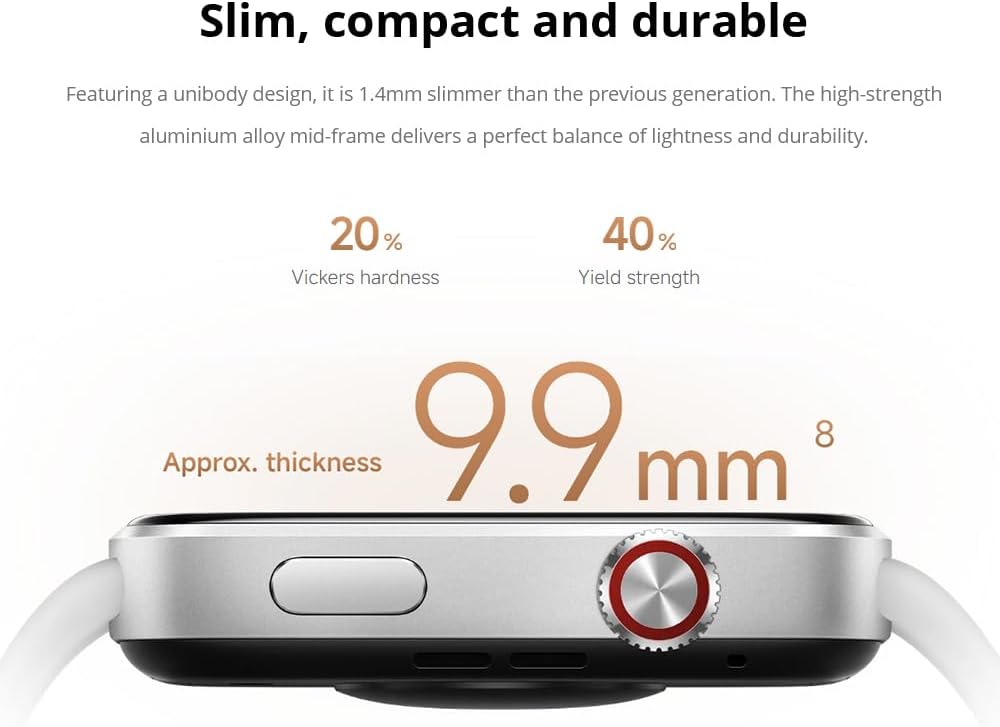 XIAOMI Redmi Watch 6 Smart Watch, 2.07” AMOLED Display, GPS, Heart Rate/Sleep/Stress Tracking, 150+ Sports Modes, 24-Day Battery Life, 5ATM, for Android & iOS, Black