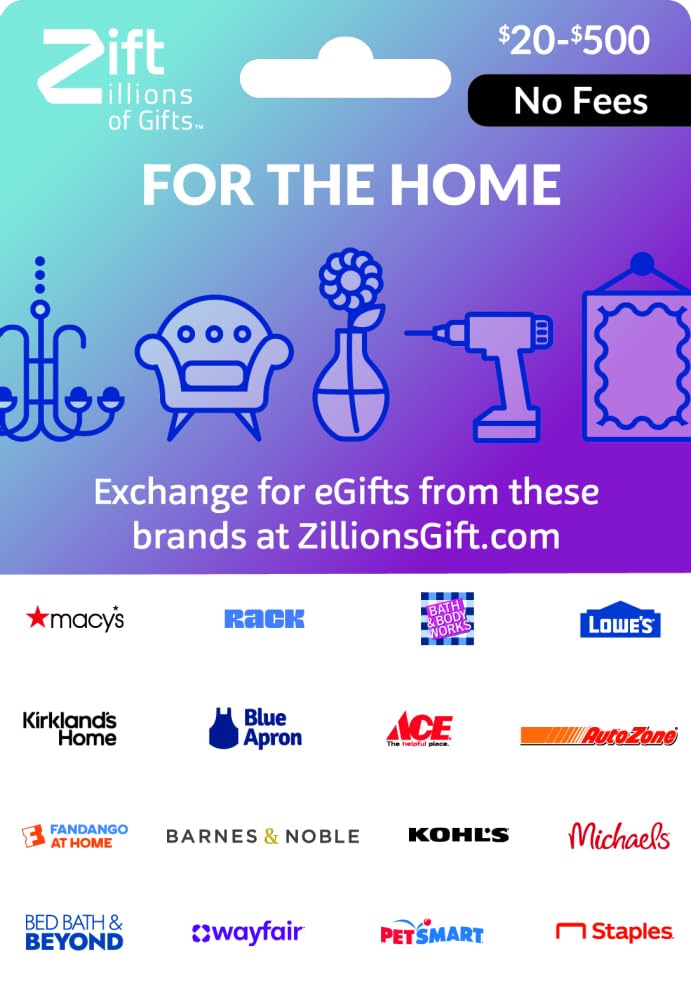 Zift Zillions of Gifts For the Home Shopping Physical Gift Card – $25