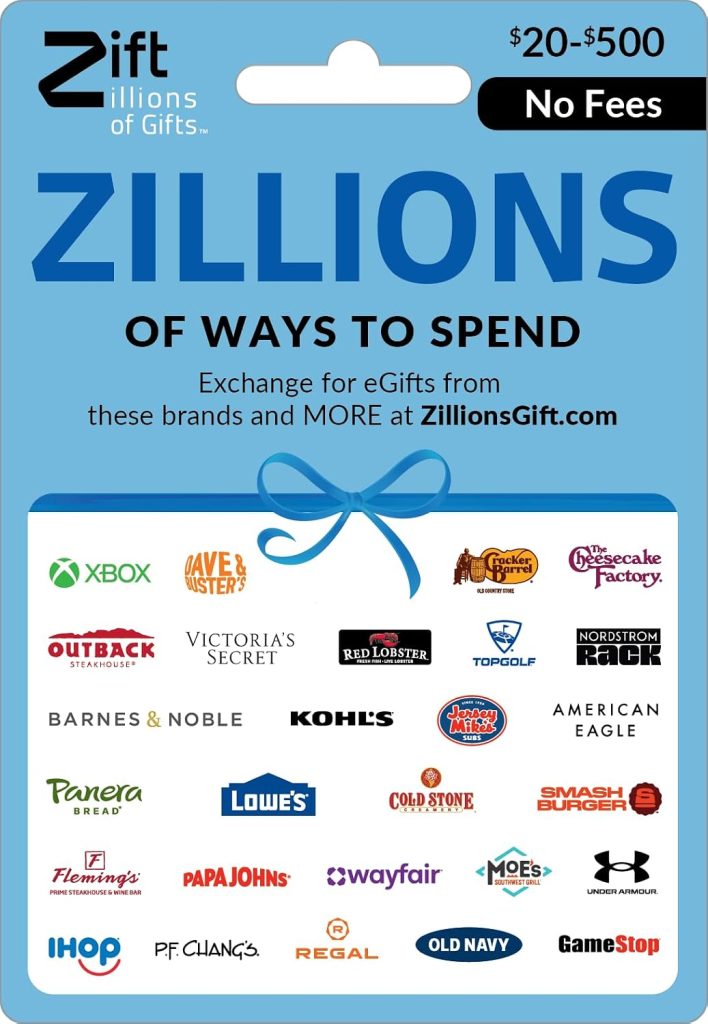 Zift Zillions of Gifts Physical Gift Card – $75
